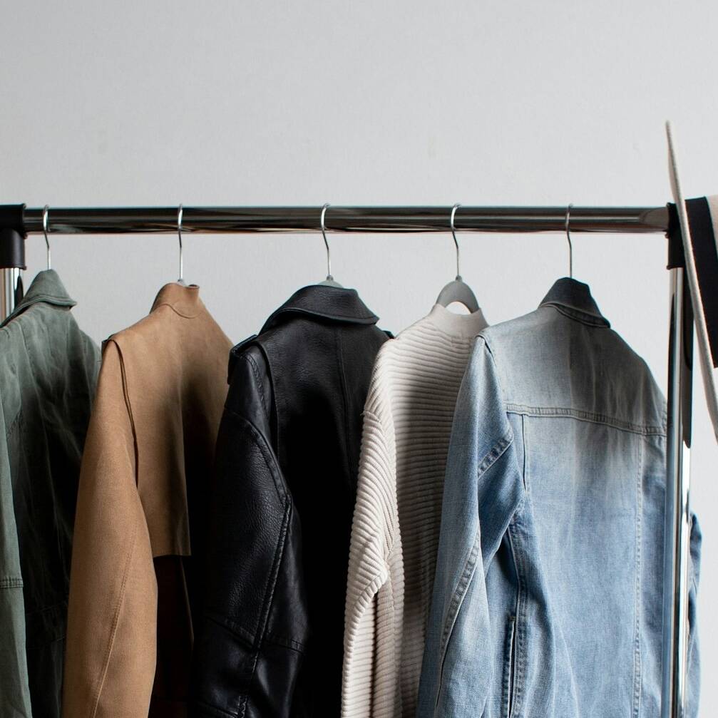 Elegant olive green jacket front profile