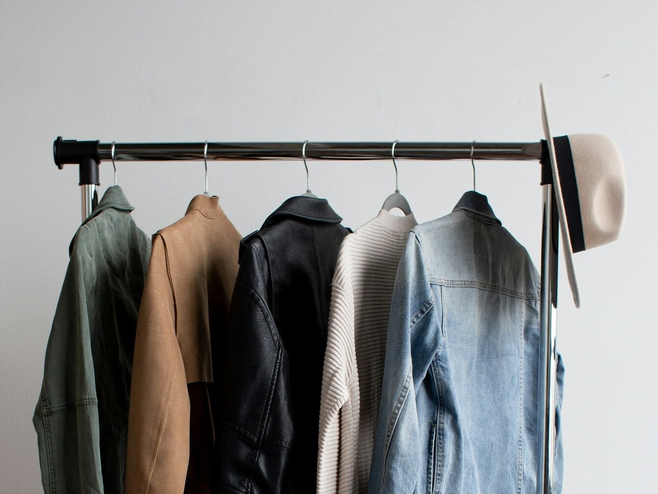 Elegant olive green jacket front profile